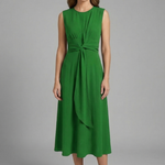 Women's Sleeveless Round Neck Midi Dress – Simple Everyday Summer Dress for Work & Weekend