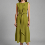 Women's Sleeveless Round Neck Midi Dress – Simple Everyday Summer Dress for Work & Weekend