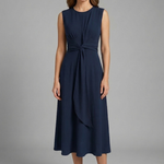 Women's Sleeveless Round Neck Midi Dress – Simple Everyday Summer Dress for Work & Weekend
