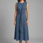 Women's Sleeveless Round Neck Midi Dress – Simple Everyday Summer Dress for Work & Weekend