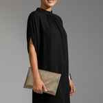 Women's Mock Neck Mini Dress with Slit Sleeves – Short Sleeve Straight Fit Dress
