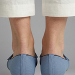 Women's Pointed Toe Slip-On Loafers with Knot Detail – Flat Textured Everyday Shoes