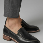 Women's Slip-On Loafers with Pointed Toe & Low Stacked Heel – Comfortable Office Shoes