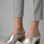 Women's Block Heel Platform Sandals with Wide Strap – Slip-On Comfort Sandals for Summer