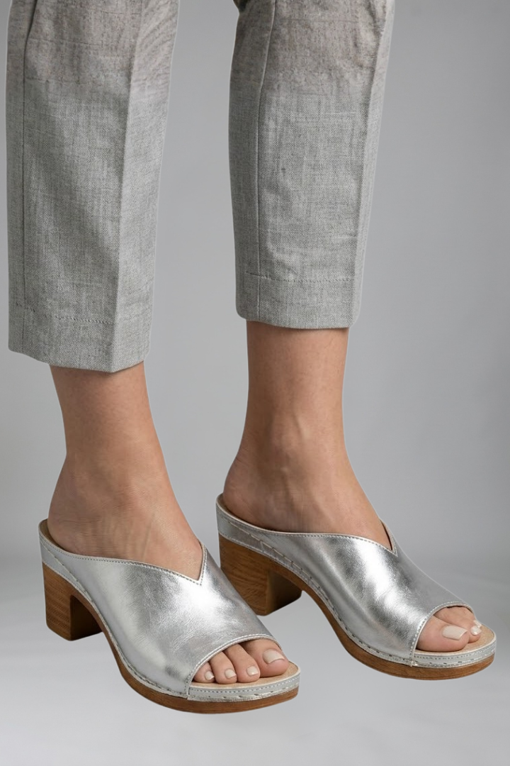 Women's Block Heel Platform Sandals with Wide Strap – Slip-On Comfort Sandals for Summer