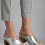 Women's Block Heel Platform Sandals with Wide Strap – Slip-On Comfort Sandals for Summer