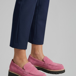 Women's Slip-On Comfort Loafers with Cushioned Footbed – Moc Toe Low Heel Shoes for All-Day Wear
