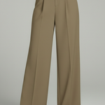 Women's Wide Leg Palazzo Pants with Front Pleats & Back Pockets – Smart Casual Work Pants