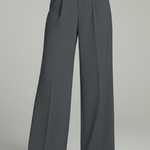 Women's Wide Leg Palazzo Pants with Front Pleats & Back Pockets – Smart Casual Work Pants