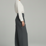 Women's Wide Leg Palazzo Pants with Front Pleats & Back Pockets – Smart Casual Work Pants