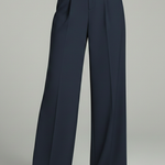 Women's Wide Leg Palazzo Pants with Front Pleats & Back Pockets – Smart Casual Work Pants