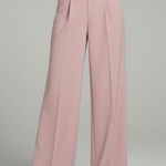 Women's Wide Leg Palazzo Pants with Front Pleats & Back Pockets – Smart Casual Work Pants