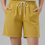 Women's Wide Leg Drawstring Shorts with Elastic Waist & Side Pockets – Casual Summer Shorts