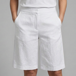 Women's Knee-Length Shorts with Elastic Drawstring Waist & Side Pockets – Casual Summer Shorts