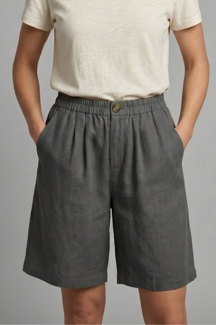 Women's Drawstring Elastic Waist Shorts with Side Pockets – Casual Summer Everyday Shorts