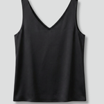 Women's Sleeveless V-Neck Tank Top – Straight-Cut Pull-On Summer Top for Everyday Wear