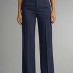 Women's High-Waist Straight Leg Pants – Pull-On Stretch Pants for Work & Smart Casual