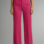 Women's High-Waist Straight Leg Pants – Pull-On Stretch Pants for Work & Smart Casual