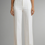 Women's High-Waist Straight Leg Pants – Pull-On Stretch Pants for Work & Smart Casual
