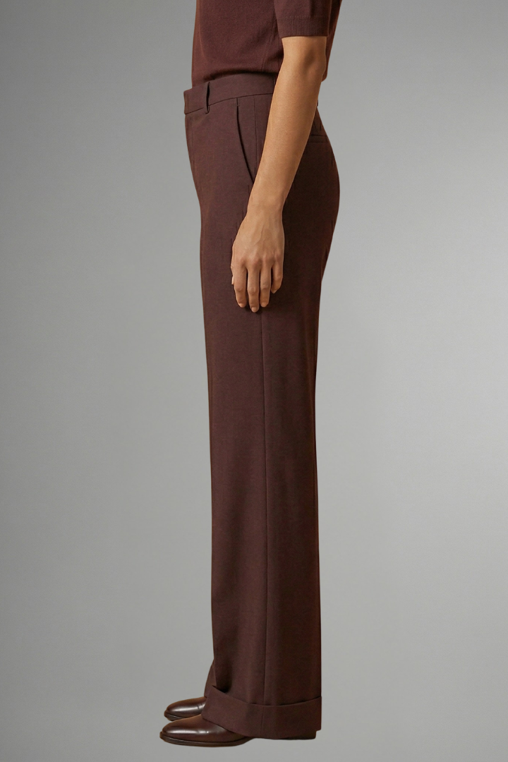 Women's High-Waist Straight Leg Pants – Pull-On Stretch Pants for Work & Smart Casual