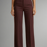 Women's High-Waist Straight Leg Pants – Pull-On Stretch Pants for Work & Smart Casual