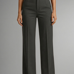 Women's High-Waist Straight Leg Pants – Pull-On Stretch Pants for Work & Smart Casual