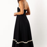 Women's Black Strappy Maxi Dress – Flowing Casual Summer Dress for Beach Dinners & Evenings