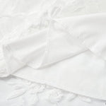 Women's White Halter Neck Mini Dress with Floral Embroidery – Beach Wedding Cocktail Dress
