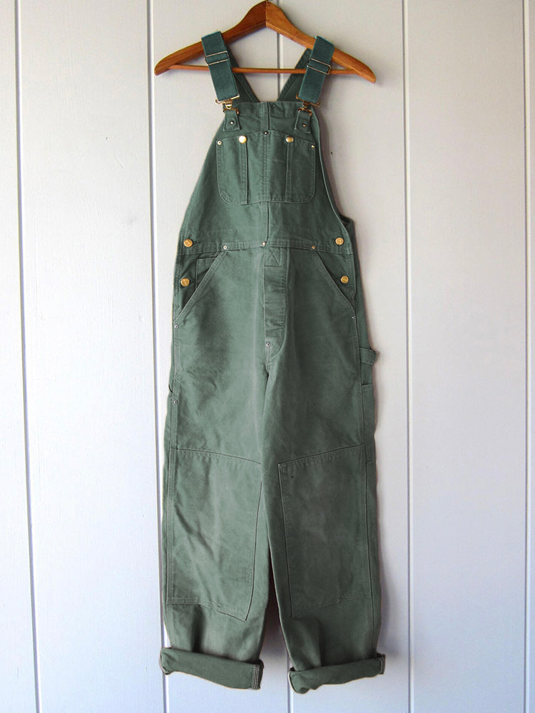 Women's Utility Dungaree Jumpsuit with Pockets – Workwear-Style Casual Overalls
