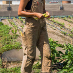 Women's Utility Dungaree Jumpsuit with Pockets – Workwear-Style Casual Overalls