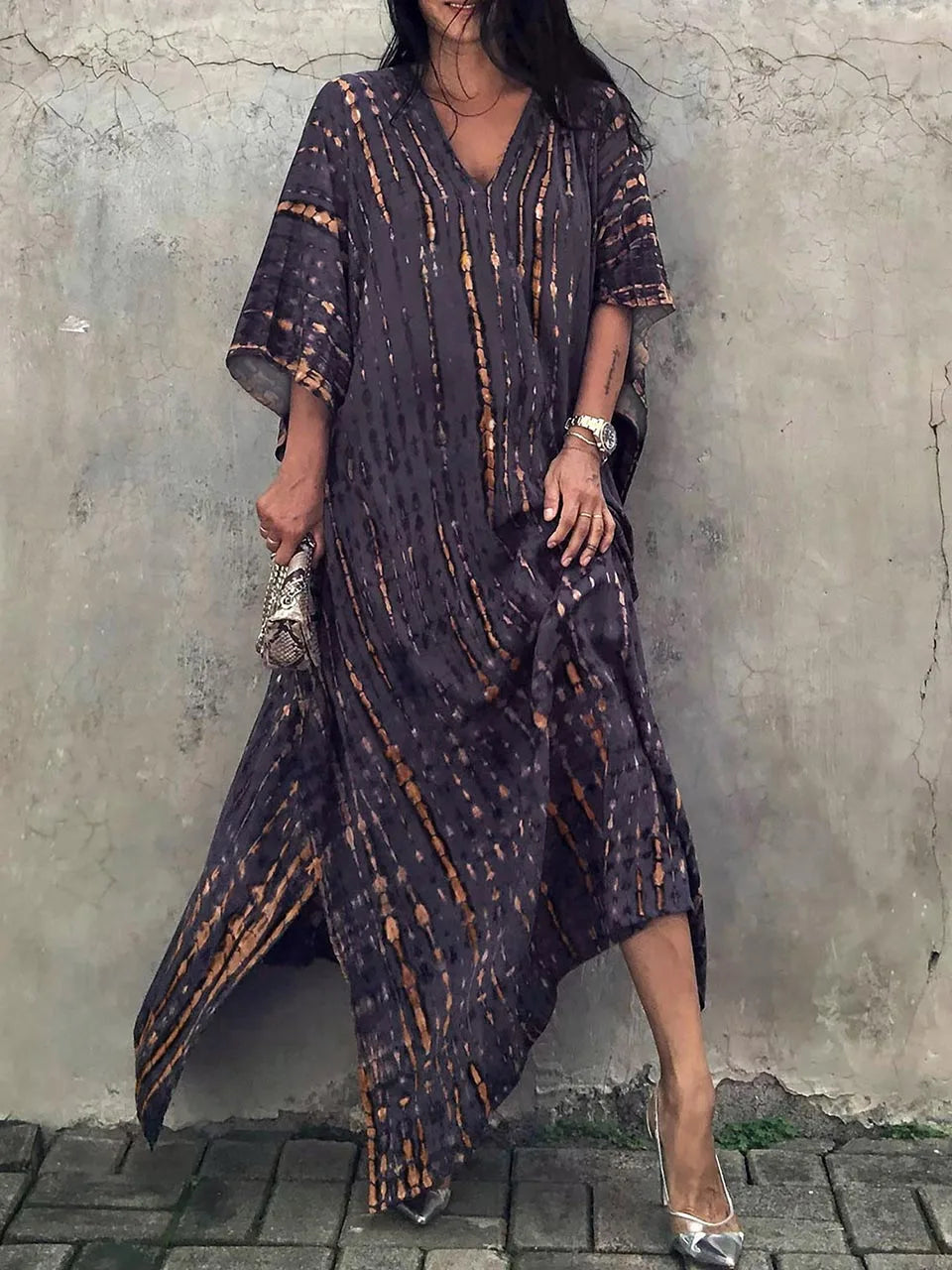 Women's Tie Dye Maxi Dress – Boho Long Summer Dress for Beach, Festivals & Holidays