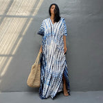 Women's Tie Dye Maxi Dress – Boho Long Summer Dress for Beach, Festivals & Holidays