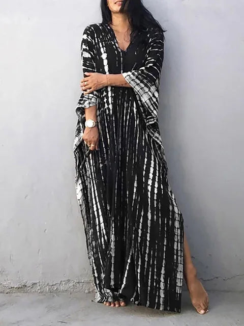 Women's Tie Dye Maxi Dress – Boho Long Summer Dress for Beach, Festivals & Holidays
