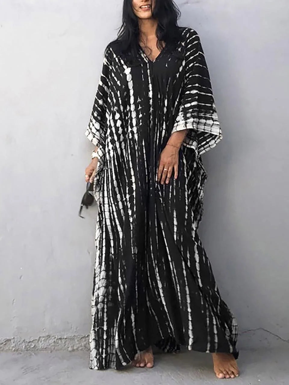 Women's Tie Dye Maxi Dress – Boho Long Summer Dress for Beach, Festivals & Holidays