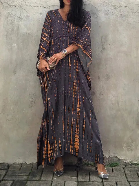 Women's Tie Dye Maxi Dress – Boho Long Summer Dress for Beach, Festivals & Holidays
