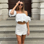 Women's High Waist Asymmetric Mini Skirt – Minimalist Skirt for Everyday, Brunch & Evenings