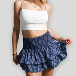 Women's Layered A-Line Mini Skirt – Flirty Summer Skirt for Brunch & Beach Weekends