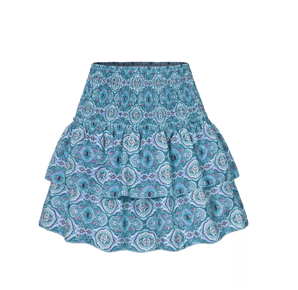 Women's Layered A-Line Mini Skirt – Flirty Summer Skirt for Brunch & Beach Weekends
