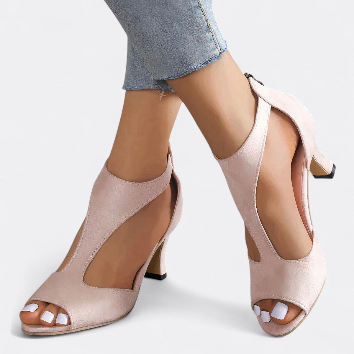 Women's High Heel Open Sandals – Elegant Heeled Shoes for Weddings and Formal Events
