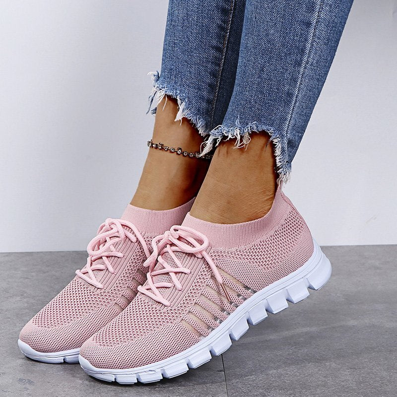 Women's Running-Style Sneakers – Lightweight Casual Everyday Trainers for Walking & Weekends