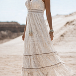 Women's Boho Maxi Dress – Flowing Summer Beach Dress for Holidays & Casual Days