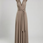 Women's Multiway Wrap Maxi Dress – V-Neck Convertible Bridesmaid & Formal Dress