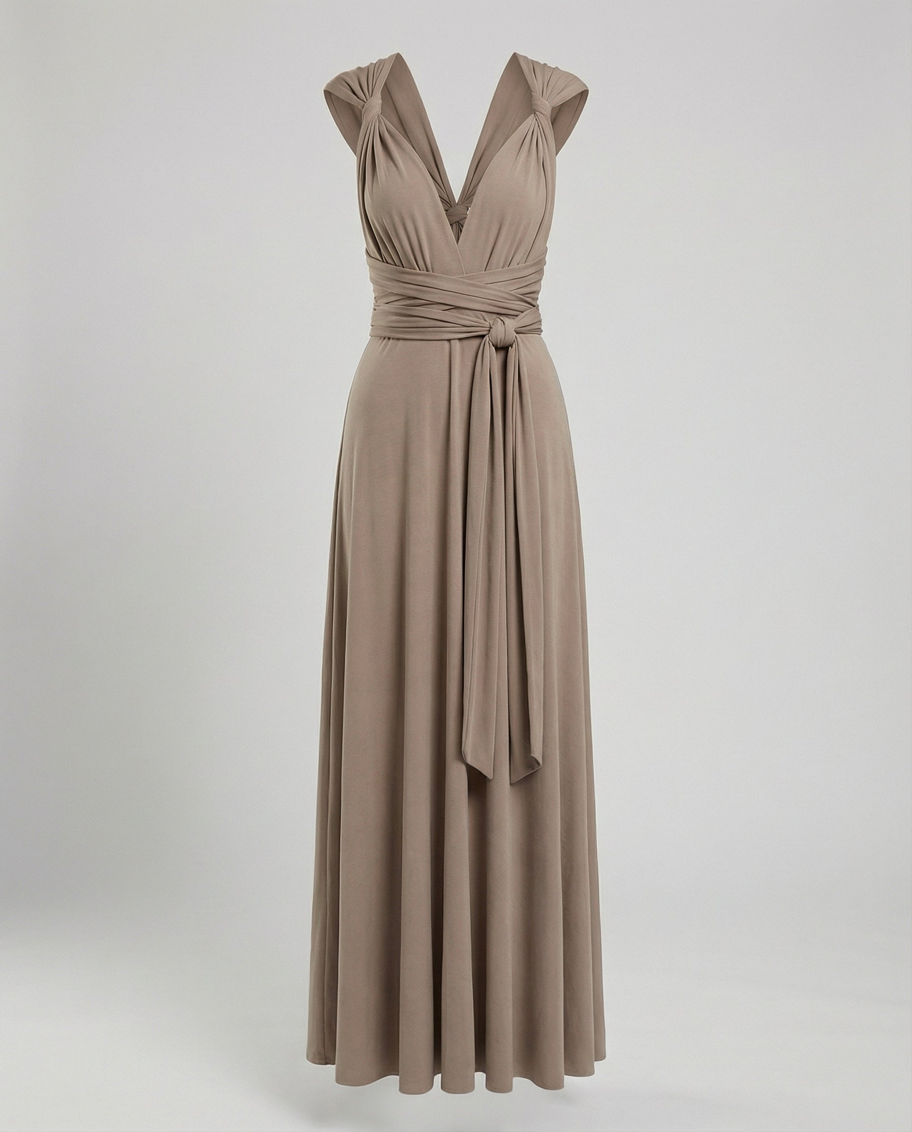 Women's Multiway Wrap Maxi Dress – V-Neck Convertible Bridesmaid & Formal Dress