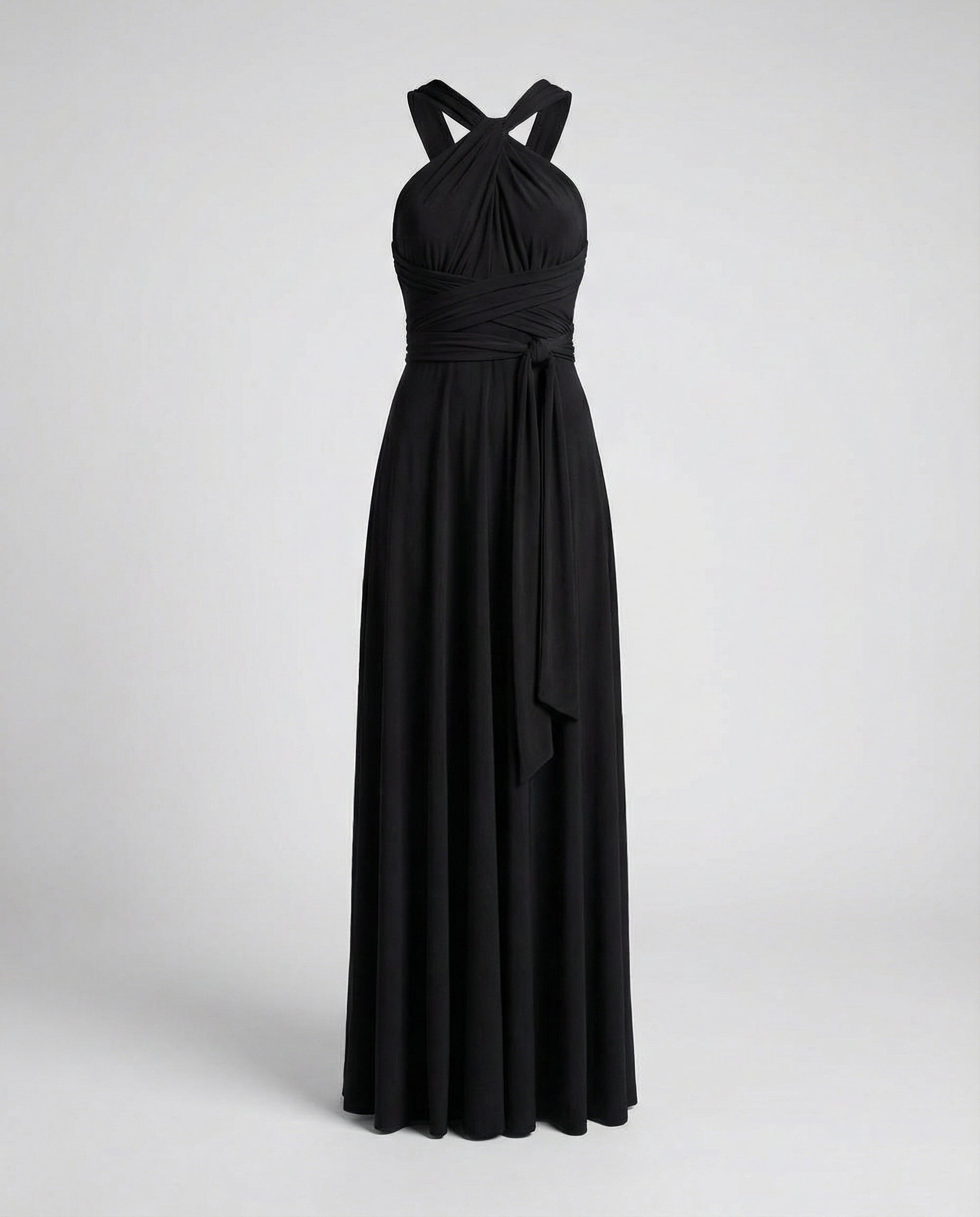 Women's Multiway Wrap Maxi Dress – V-Neck Convertible Bridesmaid & Formal Dress