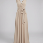 Women's Multiway Wrap Maxi Dress – V-Neck Convertible Bridesmaid & Formal Dress