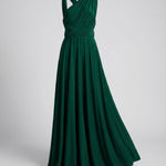 Women's Multiway Wrap Maxi Dress – V-Neck Convertible Bridesmaid & Formal Dress