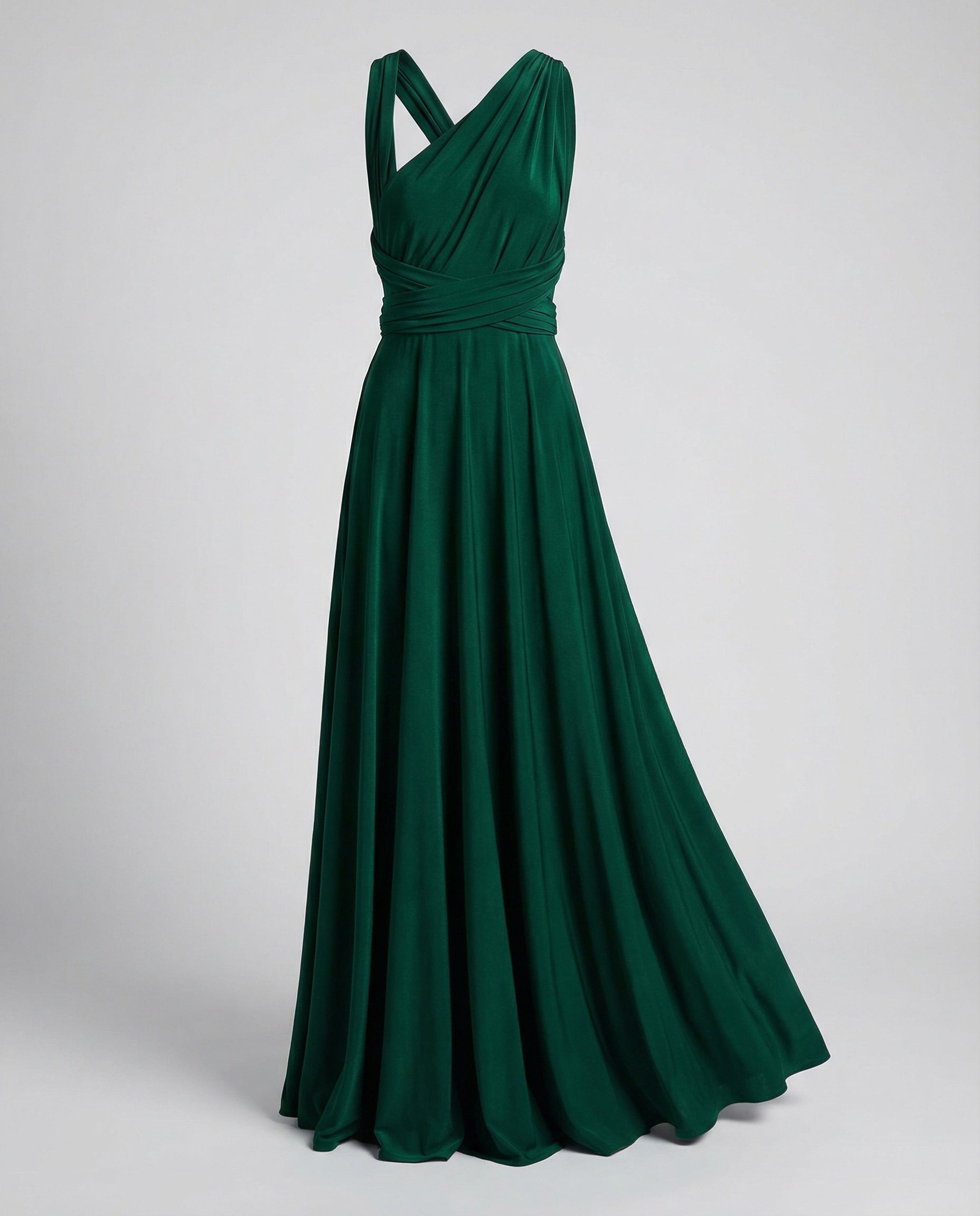 Women's Multiway Wrap Maxi Dress – V-Neck Convertible Bridesmaid & Formal Dress