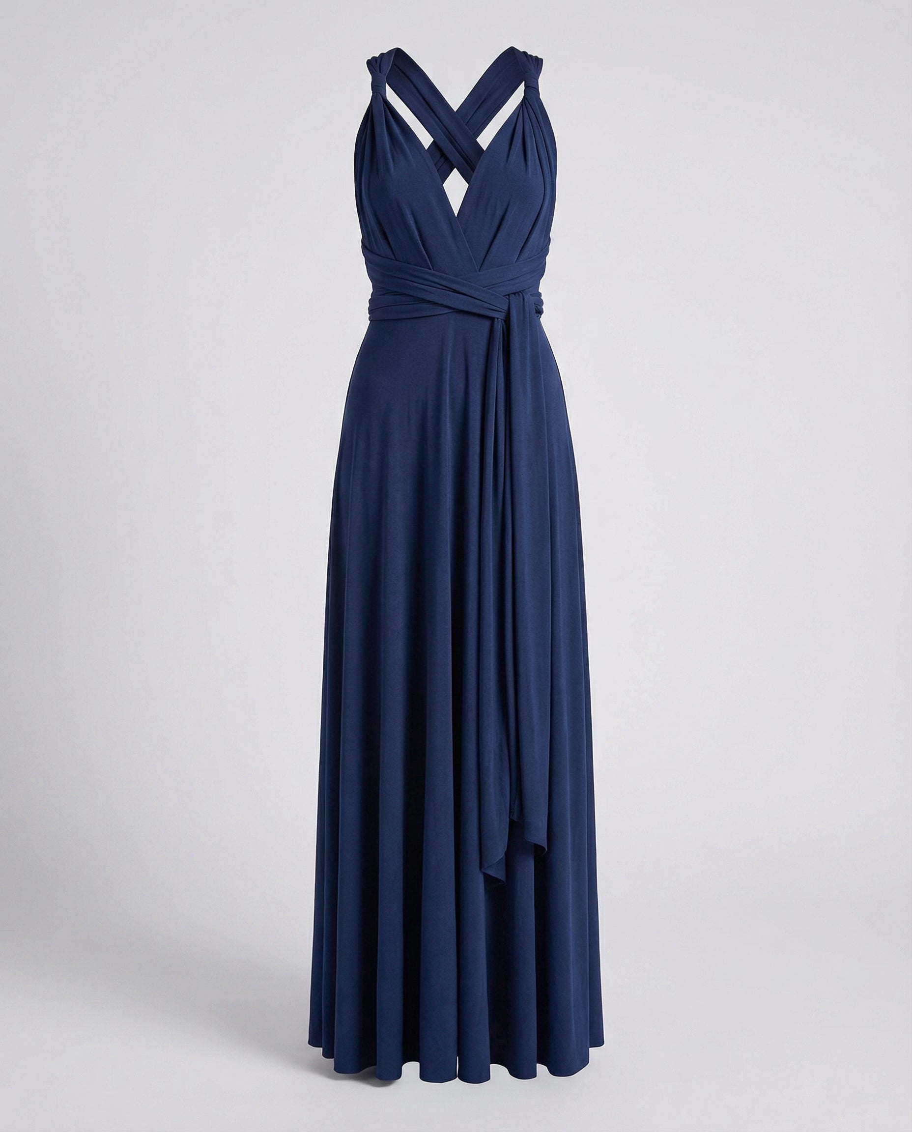 Women's Multiway Wrap Maxi Dress – V-Neck Convertible Bridesmaid & Formal Dress