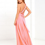 Women's Multiway Wrap Maxi Dress – V-Neck Convertible Bridesmaid & Formal Dress