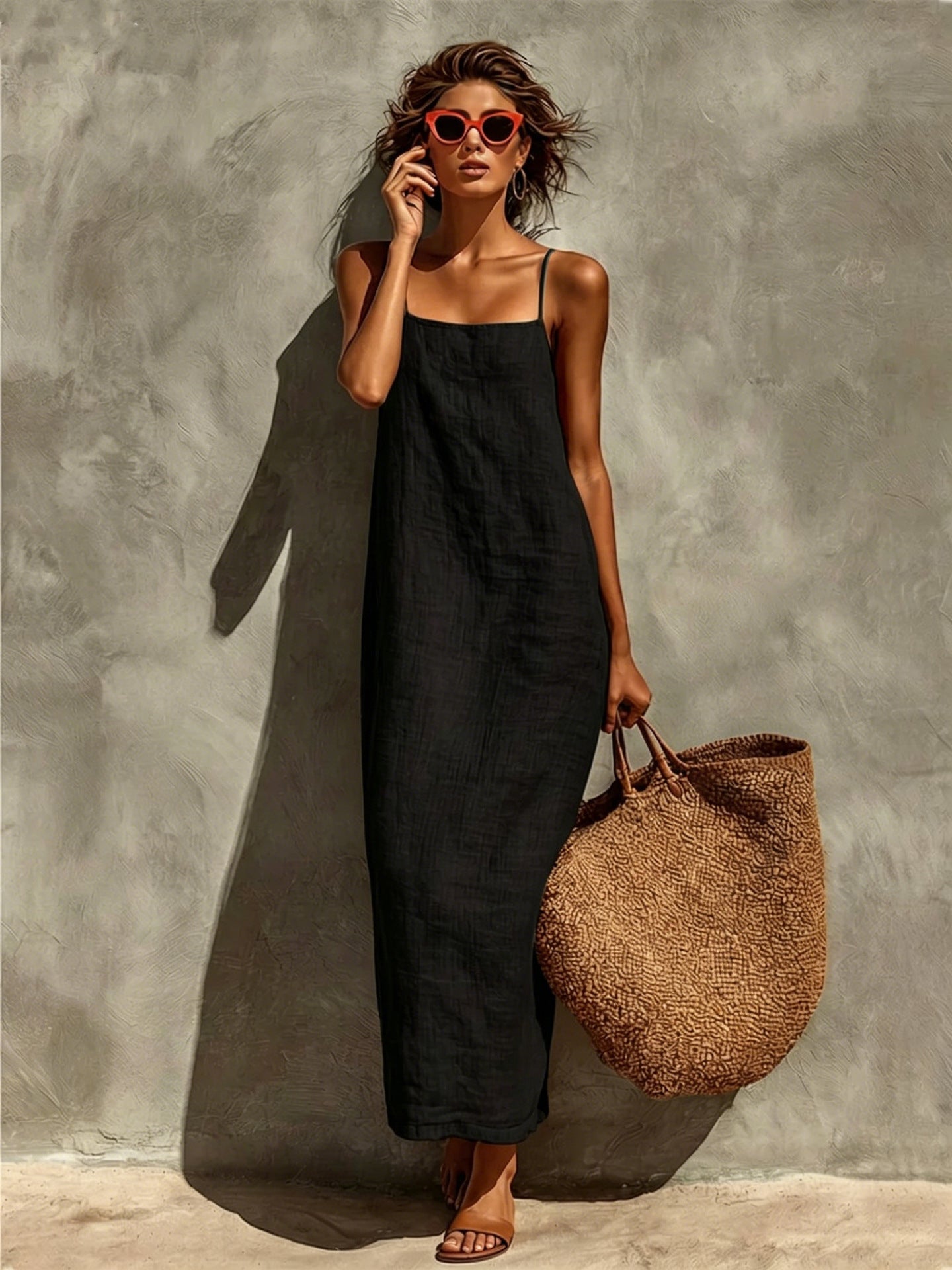 Women's Lightweight Summer Maxi Dress – Easy Casual Dress for Beach, Holidays & Brunch